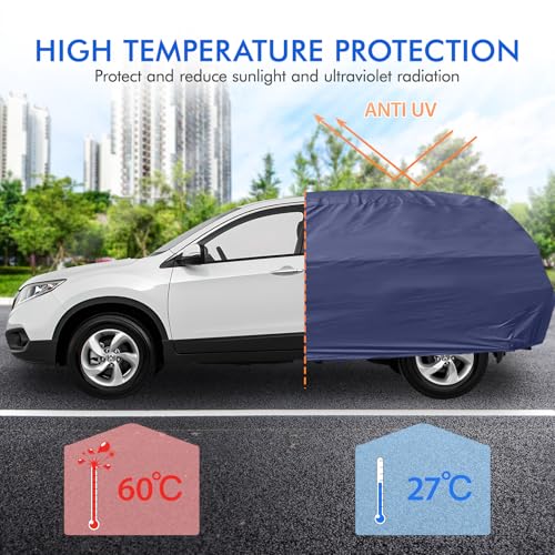Car Cover Waterproof All Weather, 6 Layers Outdoor Full Exterior Cover Rain Sun UV Snowproof Protection with Zipper Cotton, Mirror Pocket for Honda CR-V - style: Honda CR-V