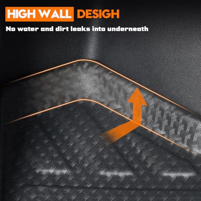 KUST Trunk Cargo Mat for Honda CR-V 2017-2022 (Upper Deck Position) (No Hybrid), All Weather Rear Cargo Liner for CRV Accessories Car Mat Cover TPE Rubber Raised Edge - style: CR-V 2017-2022 │ Trunk Mat