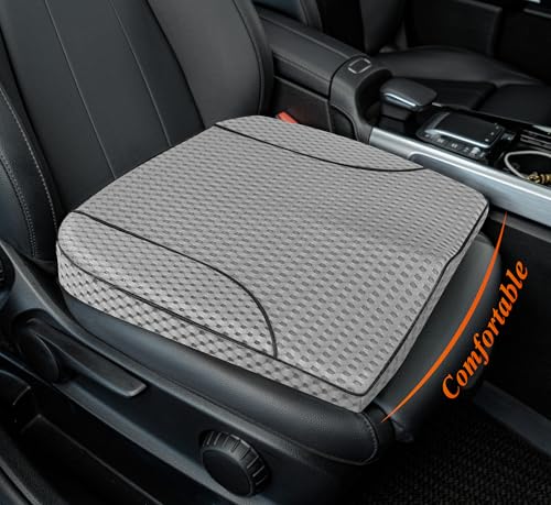 kingphenix Premium Car Seat Cushion, Memory Foam Driver Seat Cushion to Improve Driving View- Coccyx & Lower Back Pain Relief - Seat Cushion for Car, Truck, Office Chair (4D Mesh Gray) - color: 4d Mesh Gray