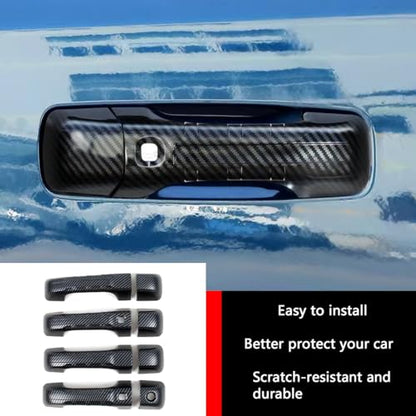 Car Accessories Fit for Dodge Ram 1500 2024 2023 2022 2021 2020 2019 Door Handle Cover Trims (Matte Carbon Fiber with Smart Hole) ABS 8PCS - color: Matte Carbon Fiber With Smart Hole