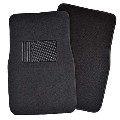 BDK MT-120-CC Interlock Car Floor Mats-Secure No-Slip Technology for Automotive Interiors Inter-Locking Carpet, 4 Piece, Charcoal - color: Charcoal