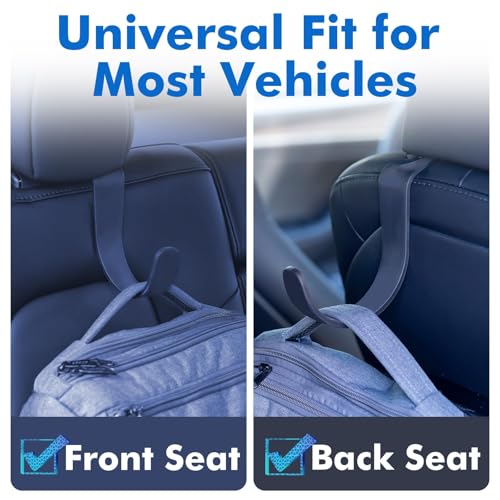 Travel Depot XL Hard Hat Holder for Truck Seat – Heavy-Duty Headrest Hooks, Hardhat Buddy Hanger & Seat Back Organizer for Hard Hats, Bags & Gear, Truck Accessory Organizer, 4-Pack - size: 4 Pack