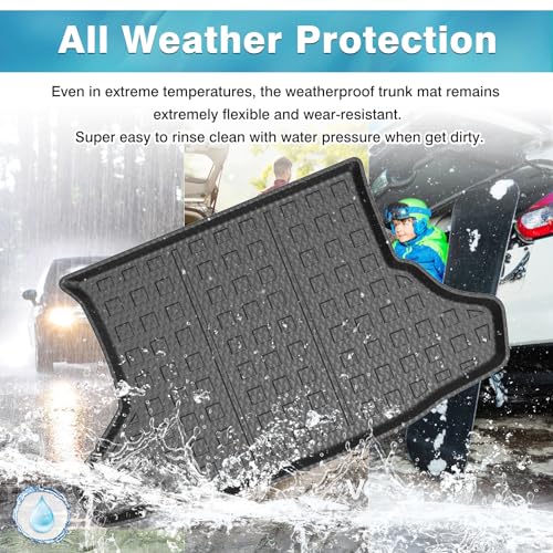 Mixsuper Custom Fit Cargo Liner for 2010-2011 Toyota Prius Base, 2012-2015 Toyota Prius Two/Three/Four/Five, All Weather Rear Cargo Trunk Mat Black - size: Fit for Toyota Prius | 2010-2015
