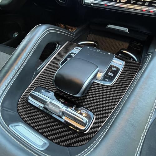 NVCNX Real Carbon Fiber Accessories for Mercedes Benz GLE 580 53 63 S AMG/GLS 450 580 63 AMG 2020-2026 2021 2022 2023 2024 2025 Center Console Gear Shift Panel Cover Interior Trim Overlay Decal 1PC - color: Center Console Gear Shift Panel Trim B2