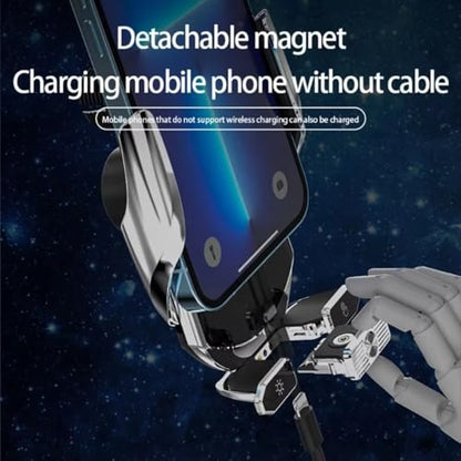 15W Car Wireless Charger Auto Magnetic Air Vent Phone Holder for iPhone 17 16 15 14 13 12 Samsung Xiaomi Induction Fast Charging Station (Black) - color: black