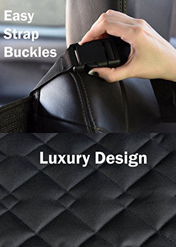 HCMAX Luxury Dog Vehicle Cargo Liner Cover Pet Seat Cover Bed Floor Mat Nonslip Waterproof Universal for Car SUV Truck Jeeps Vans Black - XL