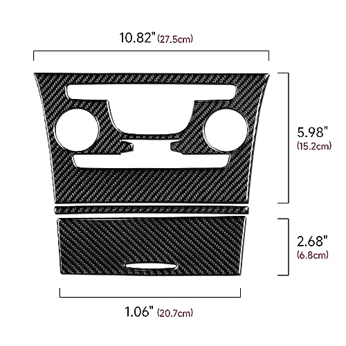 Car Air Conditioning A/C Panel Decals for 2011-2014 Chrysler 300 / 300C / 300S / Limited/Base Accessories Carbon Fiber Interior Stickers - color: Center Control Panel, 2011-2014