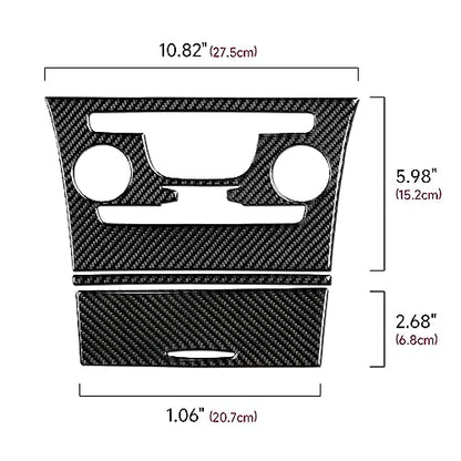 Car Air Conditioning A/C Panel Decals for 2011-2014 Chrysler 300 / 300C / 300S / Limited/Base Accessories Carbon Fiber Interior Stickers - color: Center Control Panel, 2011-2014