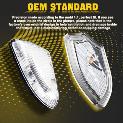 WEILEITE LED Side Mirror Light Turn Signal Puddle Bulb Lens Cover Fit For Dodge Ram 1500 2009-2011 2012 2013 2014 2015 2016 2017 2018 Ram 2500 2010-2018 Right Passenger Replaces 68064948AA 68232478AA - size: Right