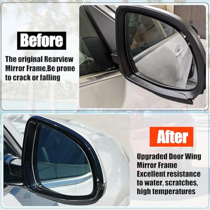 Jaronx Compatible with BMW Side Mirror Housing Frame X3 G01 2018-2024/X4 G02 2019-2023/X5 G05 2019-2024/X6 G06 2020-2024/X7 G07 2019-2024, Right Side Mirror Cover Supporting Ring for BMW 51167468242 - size: Right Mirror Frame