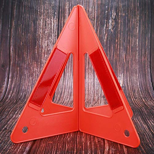 Aramox Triangle Warning Sign,Red Portable Car Emergency Breakdown Reflective Warning Safety Road Stop Sign Foldable