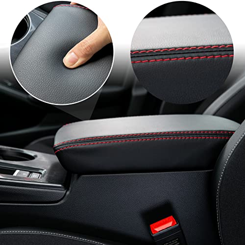 CKE Compatible with Honda Civic 2026 2025 2024 2023 2022 with CVT Car Center Console Armrest Cover Armrest Storage Box Lids Seat Cover Protector -Black (Red line) - color: Black (Red Line)