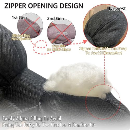 Car Seat Neck Pillow Elegant Bow Car Headrest Pillow Set - Cotton Linen Neck Cushion Universal Fit for Women Comes with 2 Seat Belt Covers (Black Set 4Pcs) - color: Black Set 4pcs