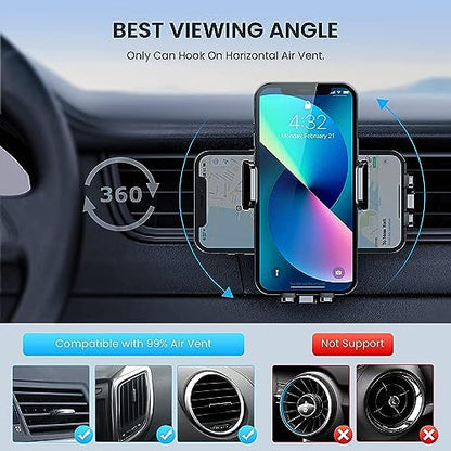 GUWEZ Phone Holder Car Mount for iPhone[Powerful Suction]Phone Mount for Car Dashboard Windshield Air Vent Universal Accessories[Thick Cases Friendly]Automobile Cell Phone Holder Fit iPhone Smartphone - style: Ven-C