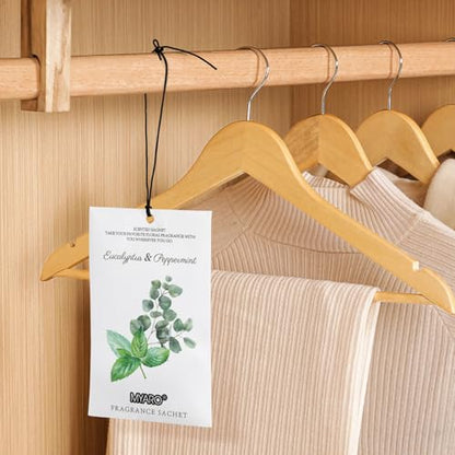 MYARO 12 Packs Eucalyptus Mint Scented Sachets for Drawer and Closet, Long-Lasting Closet Sachet Bags Drawer Deodorizers Fresh Scents, Home Fragrance Air Freshener - color: Eucalyptus Mint