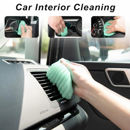 ASFSKY Car Cleaning Gel (3 Pack) Cleaning Putty Universal Dust Cleaning Car Interior Cleaner Keyboard Dust Remover Car Slime Gifts for Men Women Girl - color: Light Green 3 pack