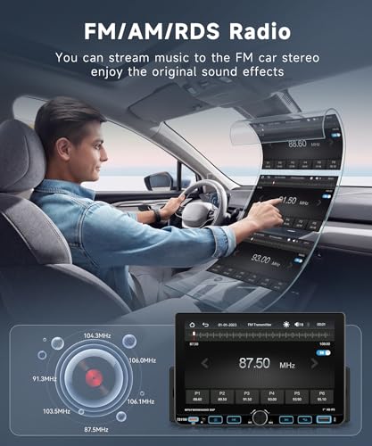 Single Din Radio Car Stereo with Wireless/Wired CarPlay & Android Auto, 7'' Single Din Touchscreen with BT,Mirror Link,FM/AM/RDS,EQ,USB/Type-C,Rear View Camera,SWC,Mic - style: Dual USB & Bottom Buttons