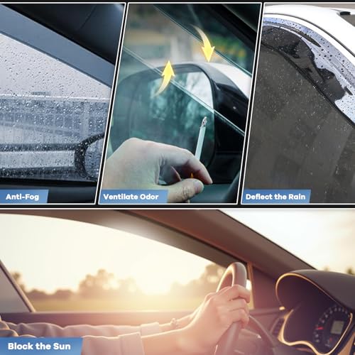 4PCS Rain Guards Fit for Honda Odyssey 2005-2010, Front & Rear Window Visors Wind Deflector, Outside Mount Vent Shade 2005 2006 2007 2008 2009 2010, 94029 - size: For 2005-2010 Honda Odyssey