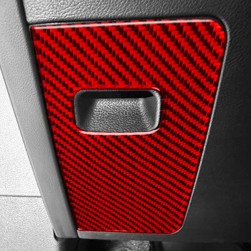 Real Red Carbon Fiber Car Driver Side Fuse Box Switch Panel Anti-Scratch Sticker Auto Interior Trim Compatible with Ford Explorer(U625)XLT/Limited/ST/Platinum/Platinum Hybrid 2020 2021 2022 2023 - color: Fuse Box Panel