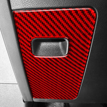 Real Red Carbon Fiber Car Driver Side Fuse Box Switch Panel Anti-Scratch Sticker Auto Interior Trim Compatible with Ford Explorer(U625)XLT/Limited/ST/Platinum/Platinum Hybrid 2020 2021 2022 2023 - color: Fuse Box Panel
