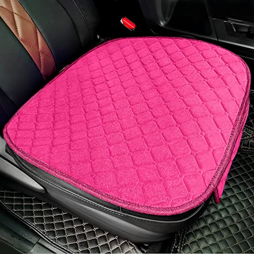 surpassme Comfortable Car Seat Covers Universal Front Seat Coves for Car Accessories with Storage Pockets, Padded Car Interior Covers for Automotive, SUV, Truck, and Van - color: Pink, size: 1 Front Seat Cover