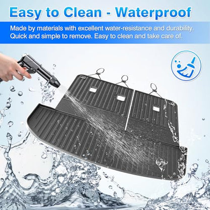Cartist Trunk Mat Fits for 2026 Hyundai Palisade Gas Cargo Liner, TPE All Weather Cargo Mat for Palisade Accessories (with Backrest Mat) - size: 6)Hyundai Palisade 26