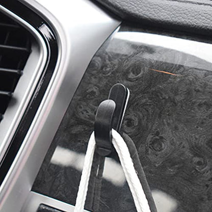 FAVOMOTO 4PCS Car Mini Hooks, Plastic Adhesive Car Dashboard Hook Seatback Organizer Vehicle Interior Accessories Stickers for Key Earphone Charging Cable - size: 4X1.3cm