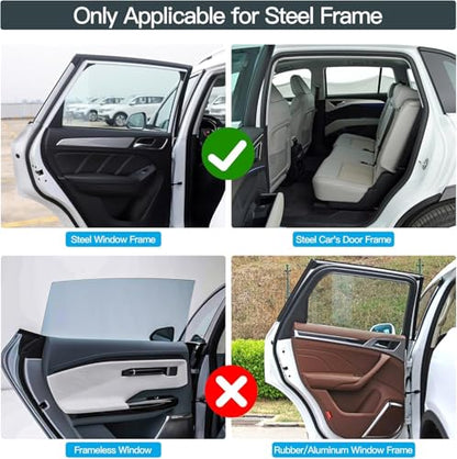 ZATOOTO 4 Pack Car Privacy Curtains, Full Blackout Car Window Shades, Universal Fit for Most Cars, Great for Travel, Camp, Privacy - size: Blackout-4pcs