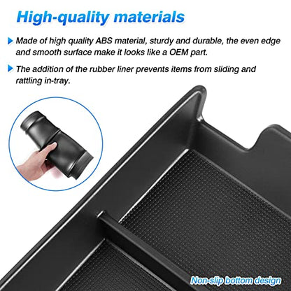 Autorder Center Console Bottom Organizer for 2023 2024 2025 2026 Toyota bZ4X/ Subaru Solterra Accessories Lower Center Console Storage Tray - size: 2023-2026 Toyota Bz4x