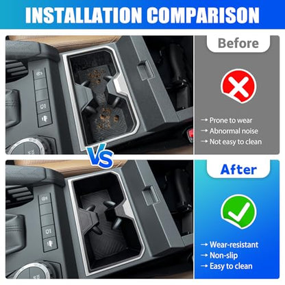 Cup Holder Insert Fits for 2025 2026 Toyota 4Runner Center Console Coaster Cup Liner Compatible with 4Runner Interior Accessories Cup Cover Organizer Storage Tray - size: 25-26 Cup Holder