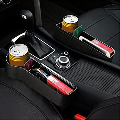 XUKEY Car Seat Gap Filler Organizer Multifunctional Car Side Seat Gap Filler Console Side Storage Box Holders for Sunglasses, Phone, Keys Car Accessories (2 Pack)