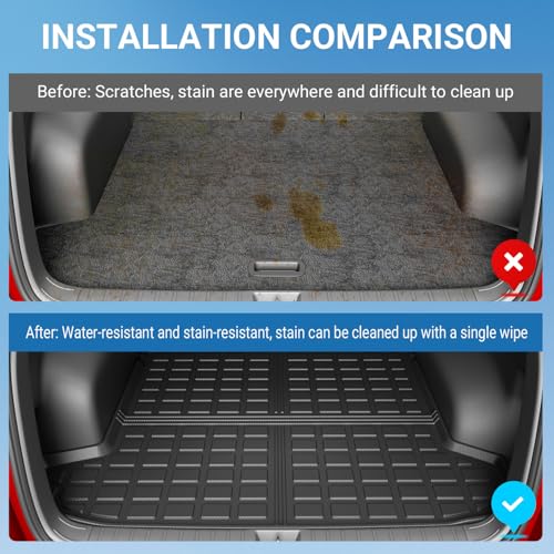 Xipoo Cargo Liner Compatible with 2022 2023 2024 2025 2026 Tucson Rear Trunk Mat Cargo Mat Trunk Liner Replacement for 2022 2023 2024 2025 2026 Tucson Accessories - color: Upgraded Rear Trunk Mat
