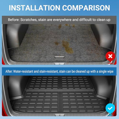 Xipoo Cargo Liner Compatible with 2022 2023 2024 2025 2026 Tucson Rear Trunk Mat Cargo Mat Trunk Liner Replacement for 2022 2023 2024 2025 2026 Tucson Accessories - color: Upgraded Rear Trunk Mat