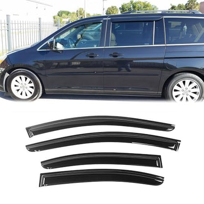 ‎94452 Sunproof Waterproof Side Window Wind Deflector, 4pcs Protective Replacements Rain Guards Set, Window Visor fit for 2018-2024 Honda Odyssey - size: 2018-2025 Honda Odyssey