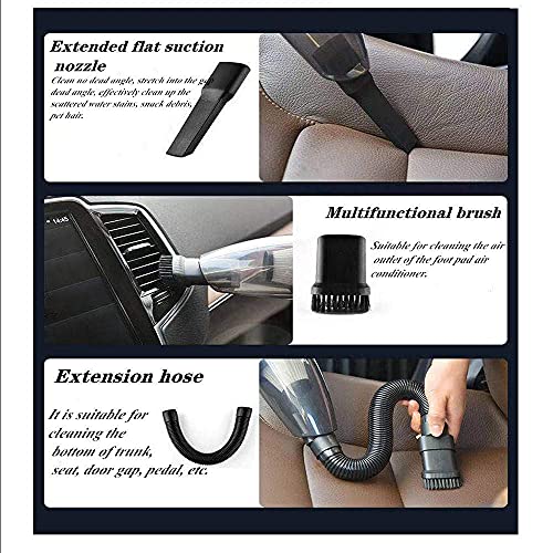 LIANXIN Car Cleaning Kit Car Wash Kit with High Power Handheld Vacuum Automobile Detailing Brush Kits Microfiber Towels Tire Brush Washing Mitt Sponge Safety Hammer Cleaning Wash Kits - size: Xxl-11