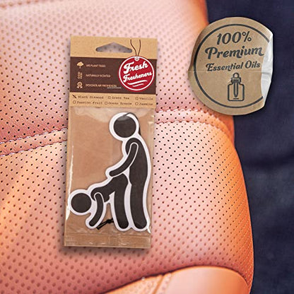 Funny Adult Car Air Freshener 6 Pack Scented With Premium Oils By Fresh Fresheners (Doggy Style Design) - size: 6 Count (Pack of 1)