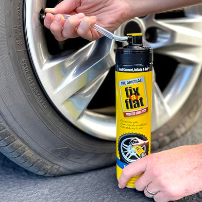 Fix-A-Flat S60369-6PK Aerosol Emergency Flat Tire Repair and Inflator, for X-Large Tires, Eco-Friendly Formula, Universal Fit for All Cars, Trucks and SUVs, 24 oz. (Pack of 6) - size: 24oz 6pk