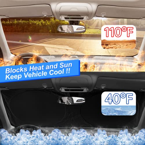 Windshield Sun Shade for Honda Fit 2007-2020 2021 2022 2023 2024 Sun Visor Protector Foldable Window Sunshade for Honda Fit Hybrid Sport Windshield Cover Car Sun Shields Block UV Rays - size: For Honda Fit 07-24