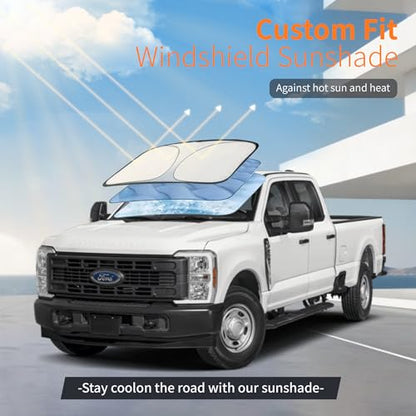 Waterproof Car Cover All-Weather, Heavy-Duty Outdoor Full Exterior Automobiles Snow Cover for Truck 243-250 inch with Sun Visor,Zippered & Storage Bag - Black - size: Fit Truck Length 243-250 inch(PK-XXL)