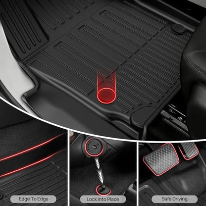 Floor Mats & Cargo Liner & Backrest Mat Fit for 2017-2026 Chrysler Pacifica 7 Passenger Model (Non Hybrid & Non Pinnacle) & 2020-2026 Voyager: All Weather Floor Mats Pacifica Accessories Trunk mat - size: Floor Mats & Cargo Liner & Backrest Mat
