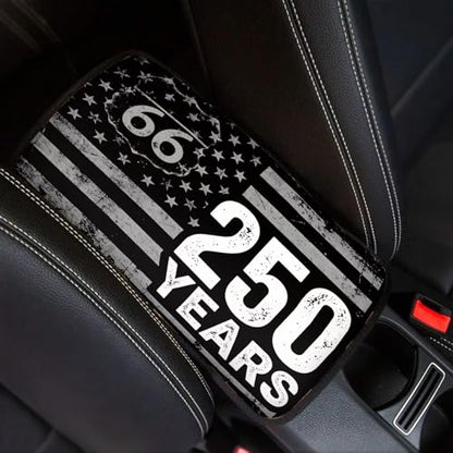 Dreaweet 250th Anniversary USA Flag Center Console Armrest Pad Cover Patriotic Car Arm Rest Cover Universal Middle Console Covers for Cars SUV Truck Sedan - color: American Flag 250 Years