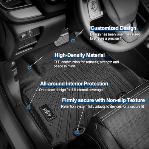 PELEUS Floor Mats for 2013-2018 Toyota RAV4 (Non-Hybrid), All Weather TPE Car Mats Full Set with Trunk Cargo Liner and Backrest Protectors, Custom Fit Interior Accessories for 2013-2018 RAV4, Black - style: For Toyota RAV4 2013-2018