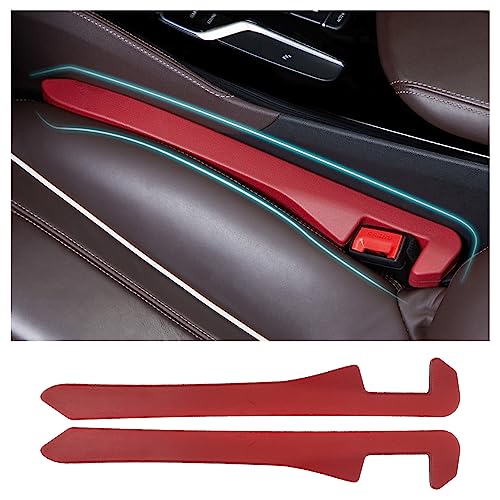 2PCS Car Seat Gap Filler - Elastic Car Seat Gap Filler Organizer Universal for Car Truck Suv Between Seat and Console - Prevent Items from Droping - Add Style to Your Car Accessories (Red/2pcs) - color: Red/2pcs