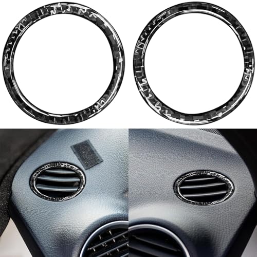 NVCNX Carbon Fiber Compatible with Mercedes-Benz C-Class W204 C250 C300 C350 C63 AMG 2012 2013 2014 Sedan /2012-2015 Coupe Accessories Car Dash Defogger Air Vent Cover Interior Trim Sticker Decal 2PCs - color: Dash Defogger Air Vent Trim - for 2012+