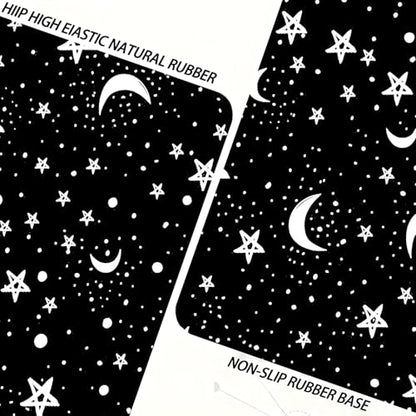 Universal Car Trunk Mat 29" x 39", Night Stars and Moon All Weather Trunk Protection Cargo Liner, Durable Cargo Mat Rear Trunk Liner, Stylish Vehicle Interior Accessories Suitable for Most Car Models - color: Stars and Moon