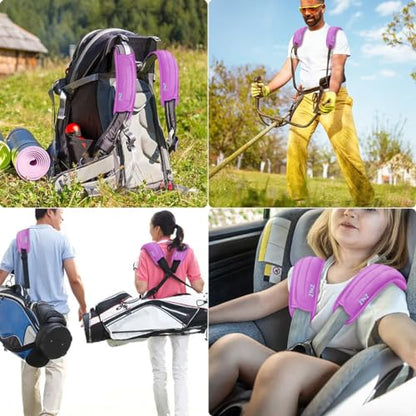 ZINZ 2-Pack Universal Shoulder Pad with Ultra Thick Cushion for Bag Luggage Bag Crossbody, Plus Long & Anti-Slip & Breathable,Purple - color: Purple