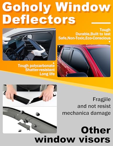 in-Channel Window Rain Guard for Fit for Jeep Cherokee 2014-2023 Rain Guards Side Window Visors Low Profile Vent Visor Window Deflectors Vent Shades Car Accessories - size: 2014-2023 Jeep Cherokee
