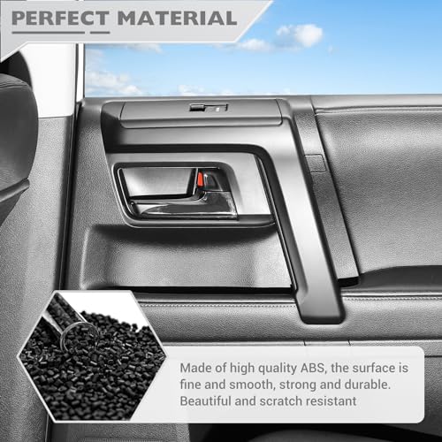 JeCar 8pcs Matte Black Interior Door Handle Covers Trim Kit for Toyota 4Runner 2010-2023 - color: Matte Black