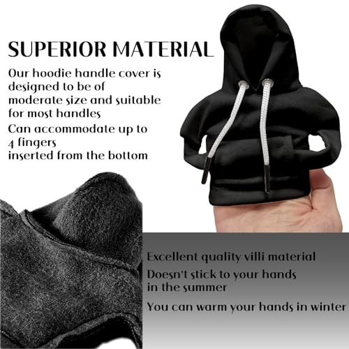 vvag Gear Shift Hoodie, Hoodie Car Gear Shift Cover, Car Shift Knob Hoodie, Automotive Interior Accessories, Universal Fit Knob Cover Gift (Black) - color: Black