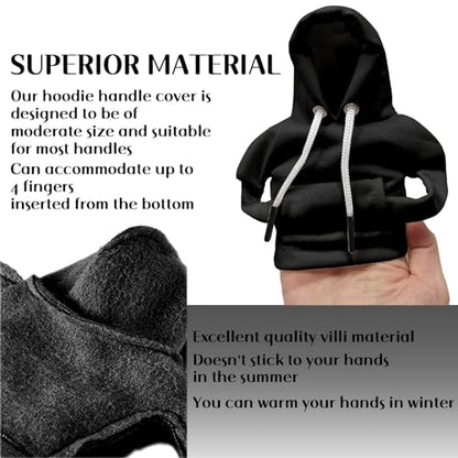 vvag Gear Shift Hoodie, Hoodie Car Gear Shift Cover, Car Shift Knob Hoodie, Automotive Interior Accessories, Universal Fit Knob Cover Gift (Black) - color: Black